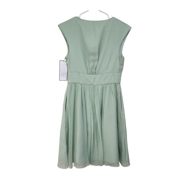 J.Crew Pleated Sleeveless Fit & Flare Dress With Pockets Lime Green Size 4 - Picture 6 of 9